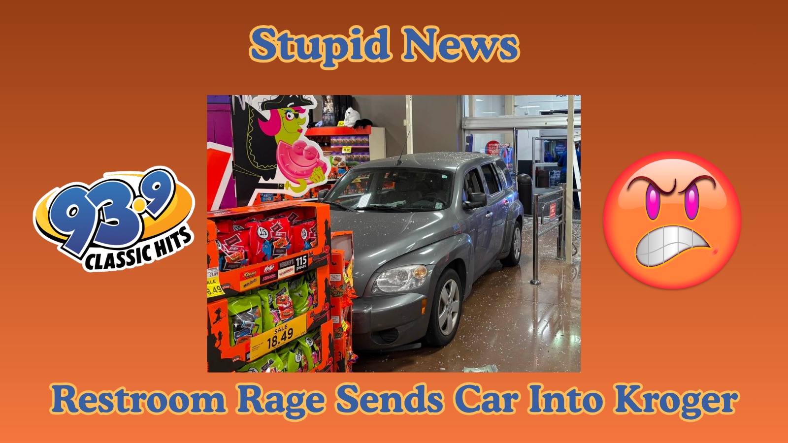 Restroom Rage Sends Car Into Kroger