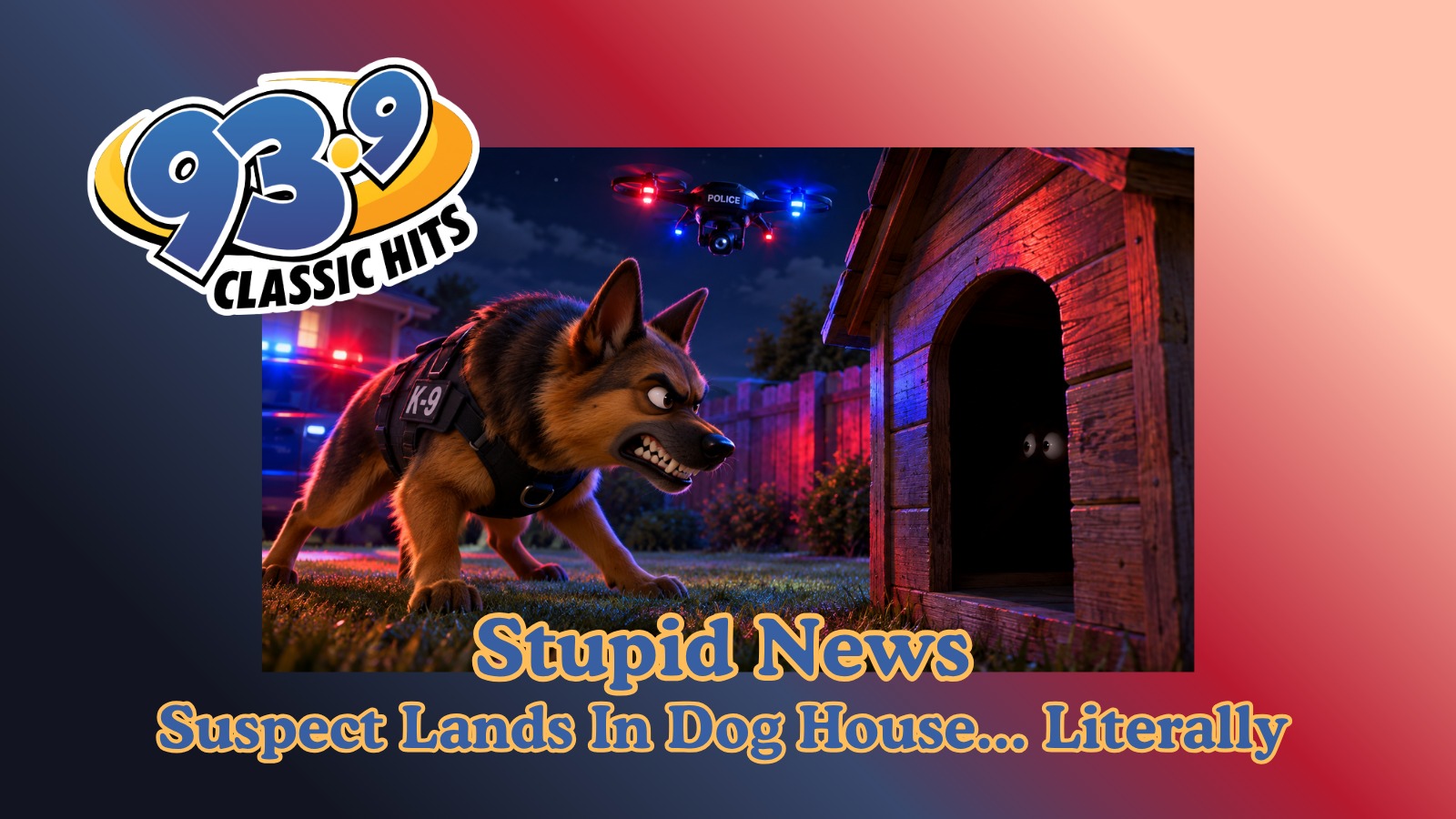 Suspect Lands In Dog House... Literally
