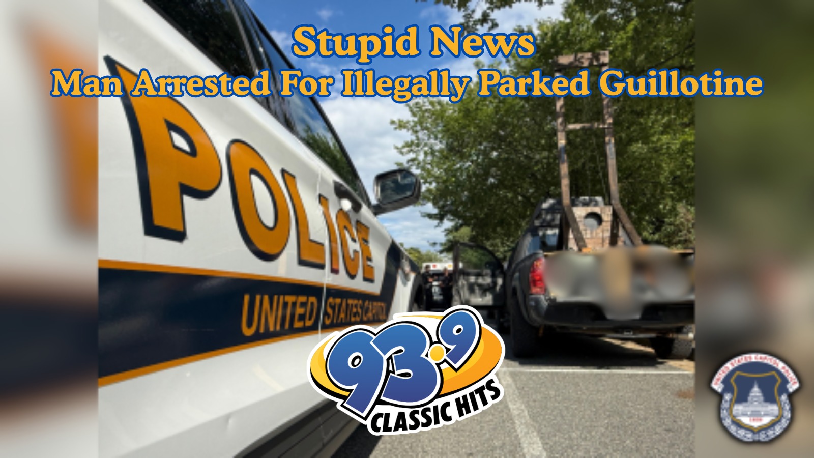 Man Arrested For Illegally Parked Guillotine