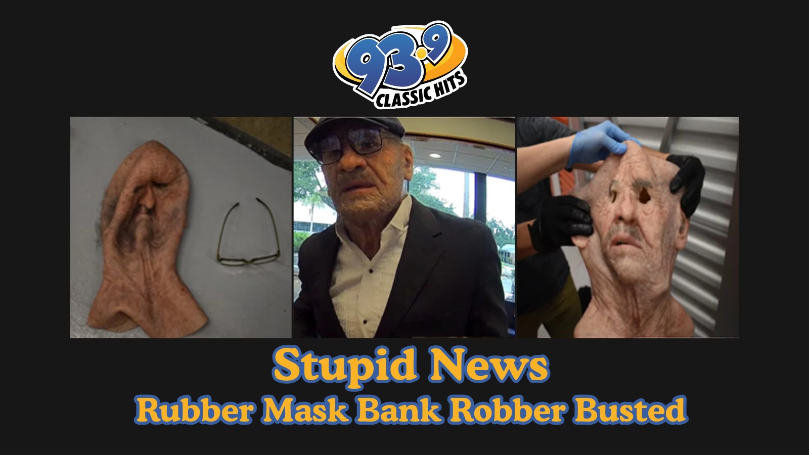 Rubber Mask Bank Robber Busted
