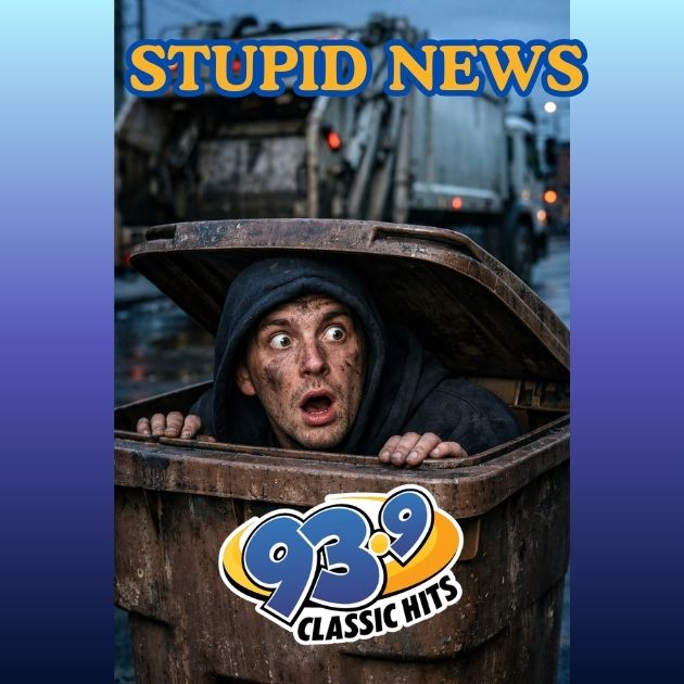 Suspect On The Run Hides In Trash Can