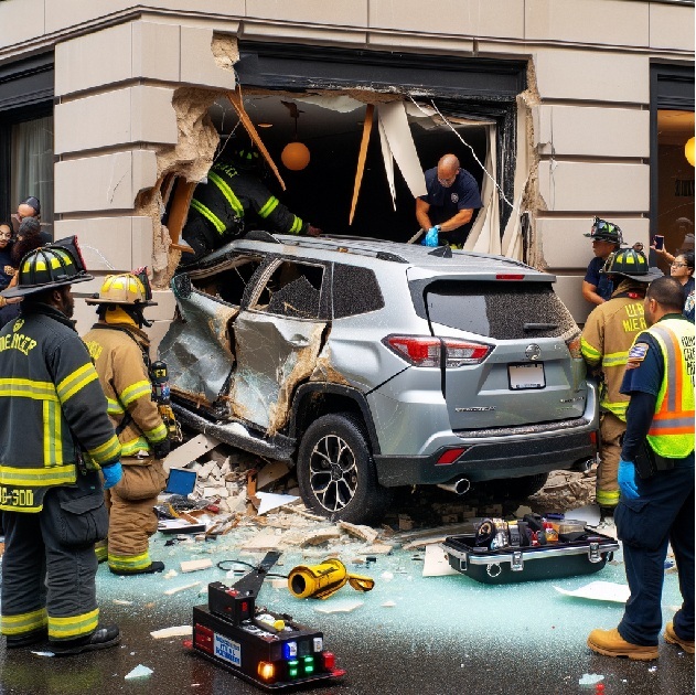 Employee Crashes Into Burger Joint
