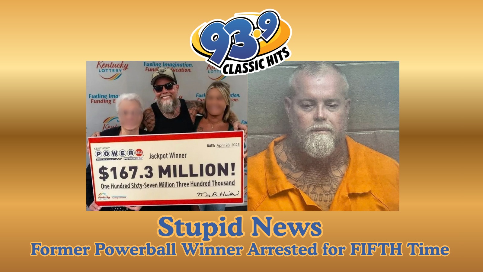 Lottery Curse: Kentucky Powerball Winner Arrested for FIFTH Time
