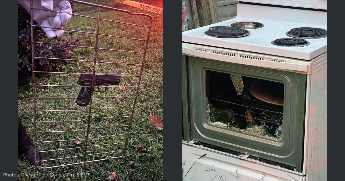 Oven Explodes, Used To Store Guns