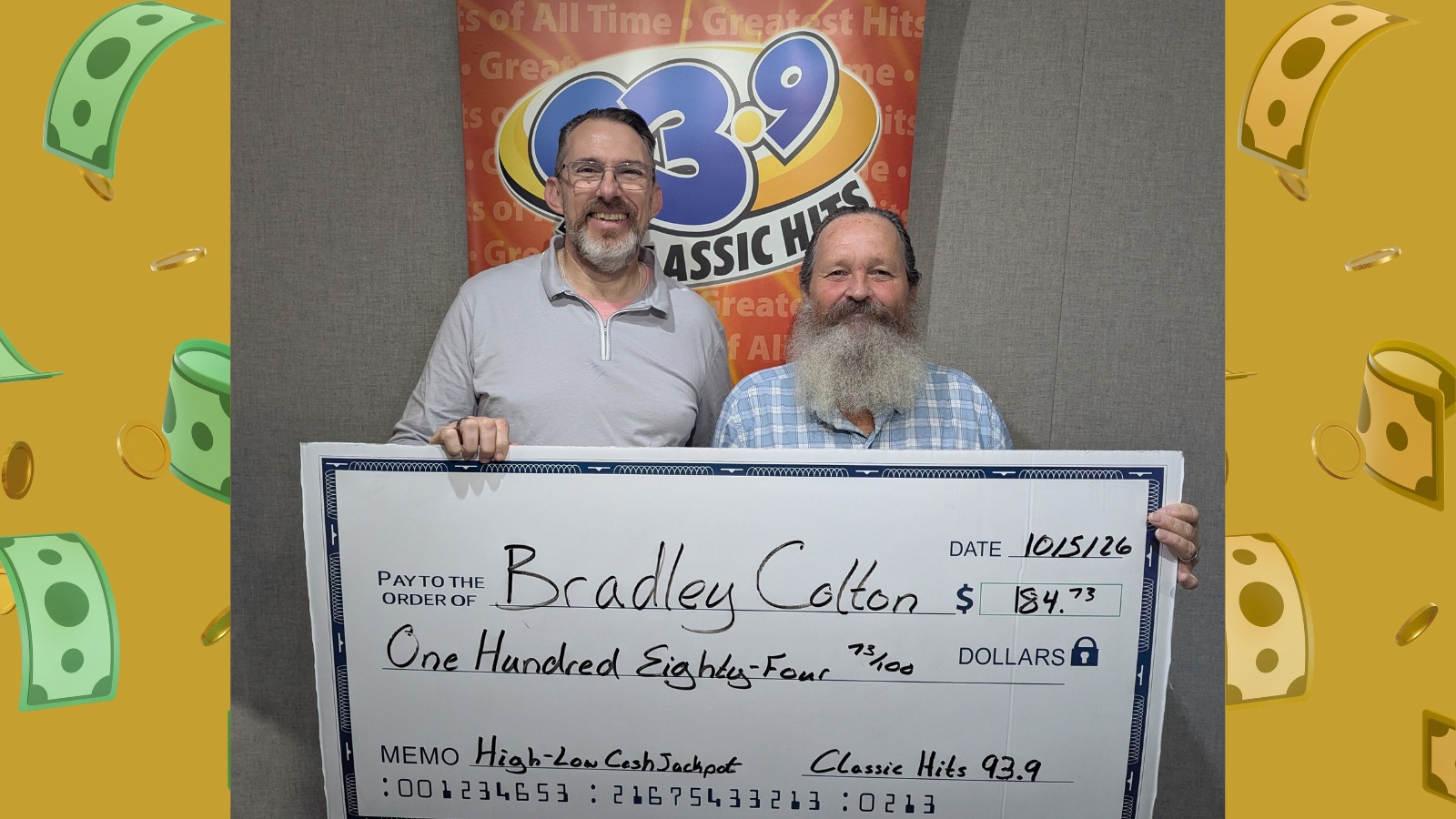 High Low Cash Jackpot Winner - Brad Cotton
