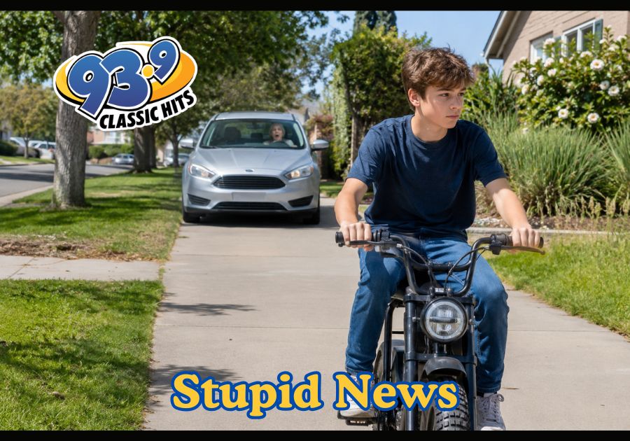 Curbside Chaos As Car Chases Cyclist