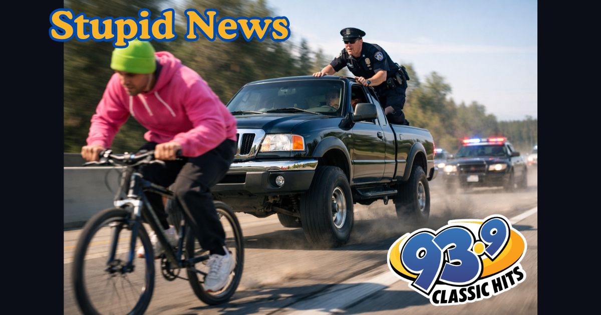 Cop Hitches Ride In Pickup To Catch Stolen Bike Thief