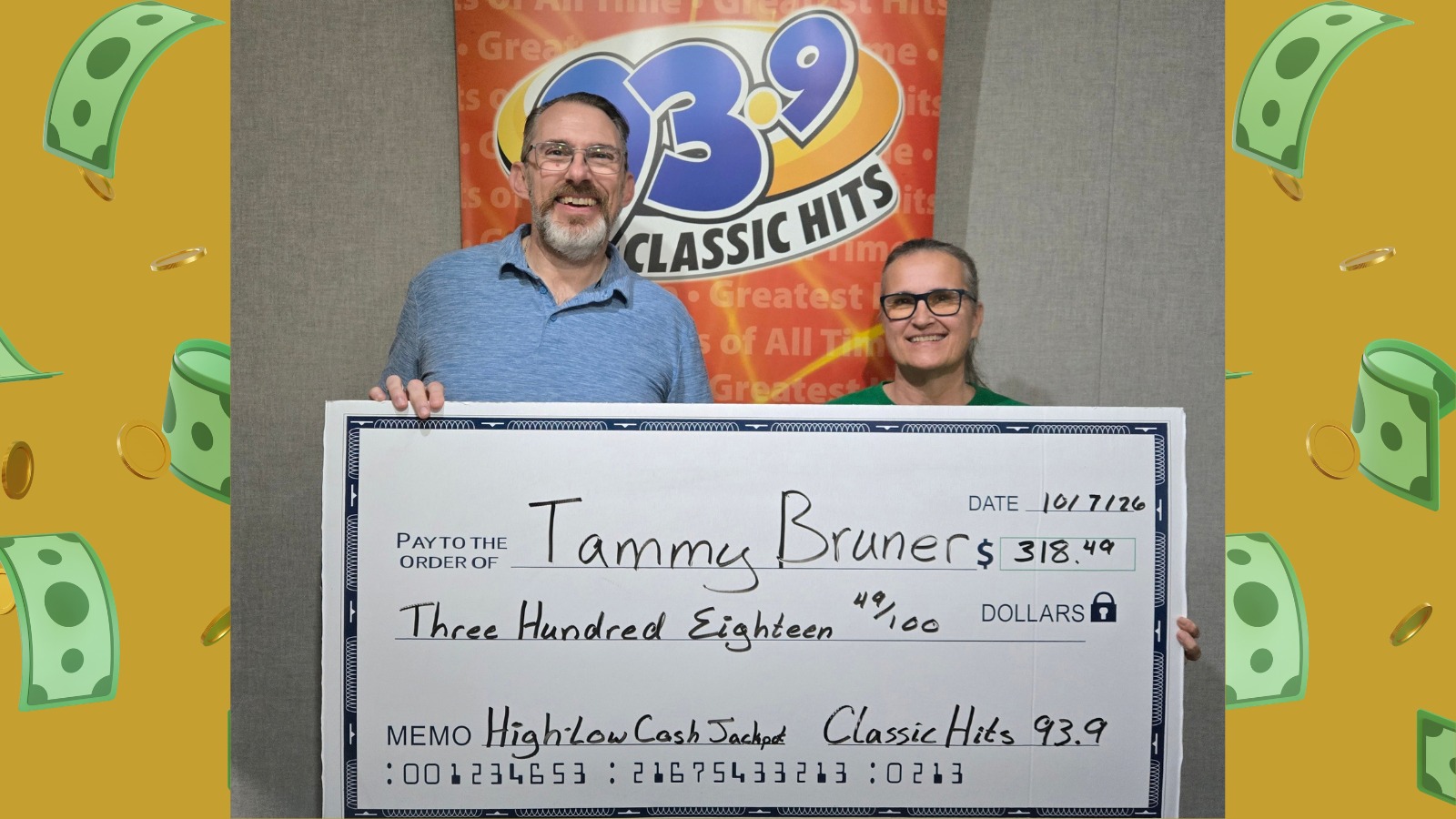 High Low Cash Jackpot Winner - Tammy Bruner