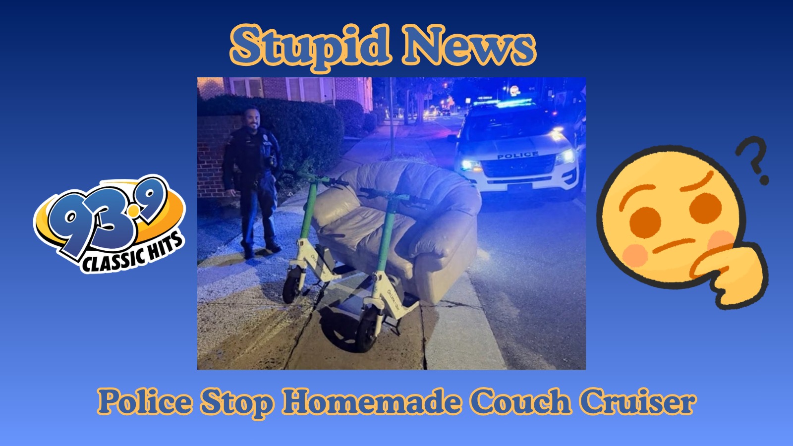 Police Stop Homemade Couch Cruiser