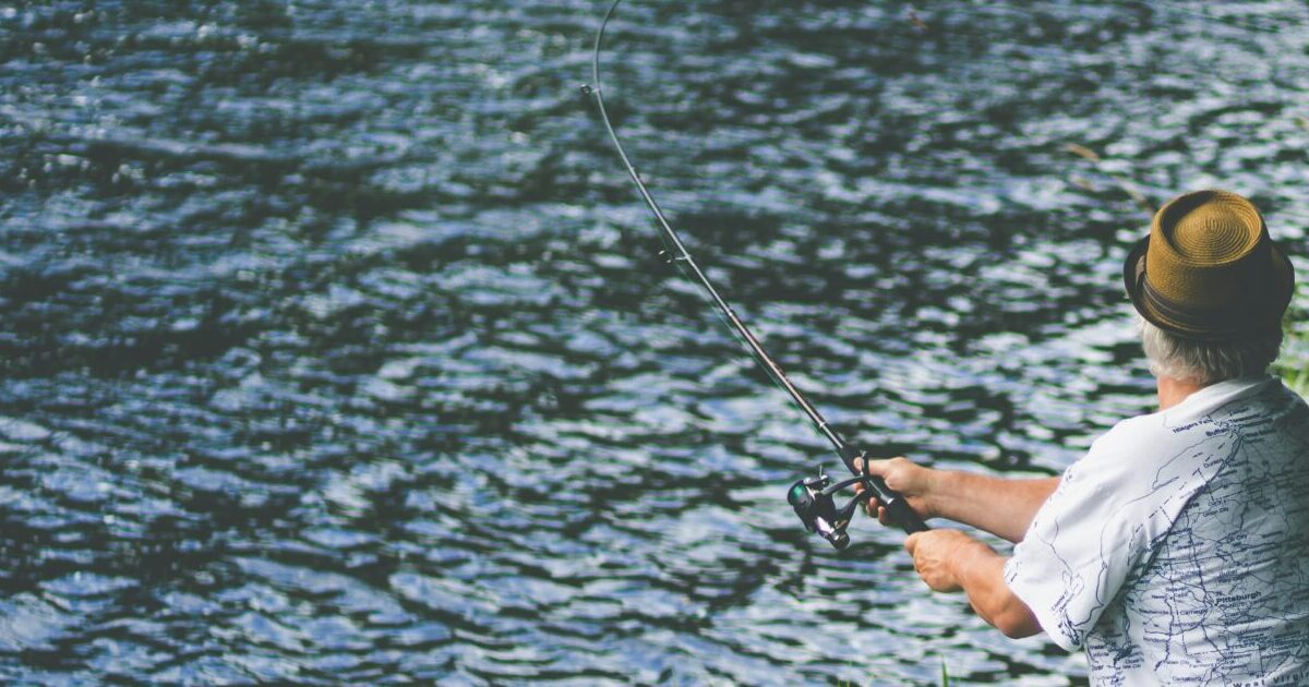 Florida Man Fishes in Flooded Street