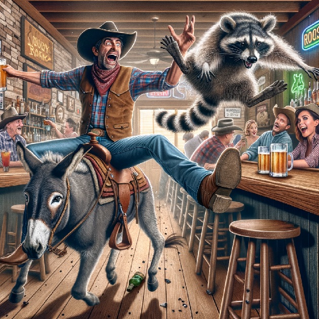 Drunken Cowboy Releases Racoon Into Pack Restaurant