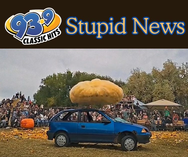 Man Smashes Car With Giant Pumpkin